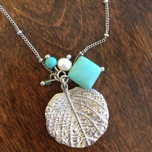 Silver and turquoise necklace