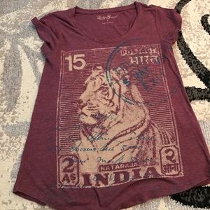 Lucky Brand tiger stamp tee