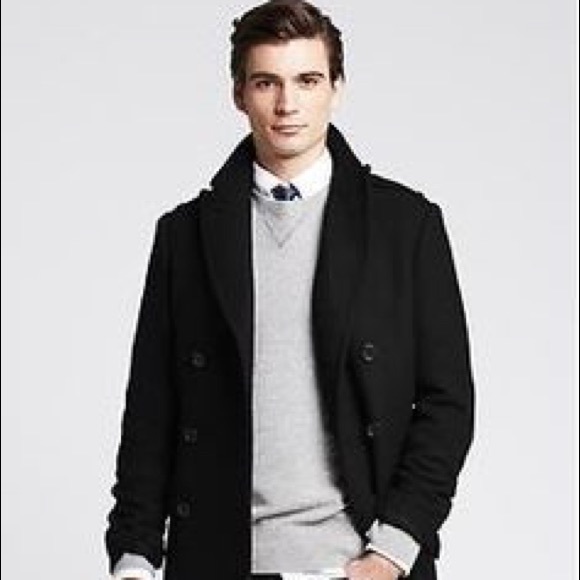 Beautiful Banana Republic Black Pea Coat - Picture 1 of 2