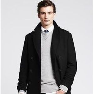 Beautiful Banana Republic Black Pea Coat