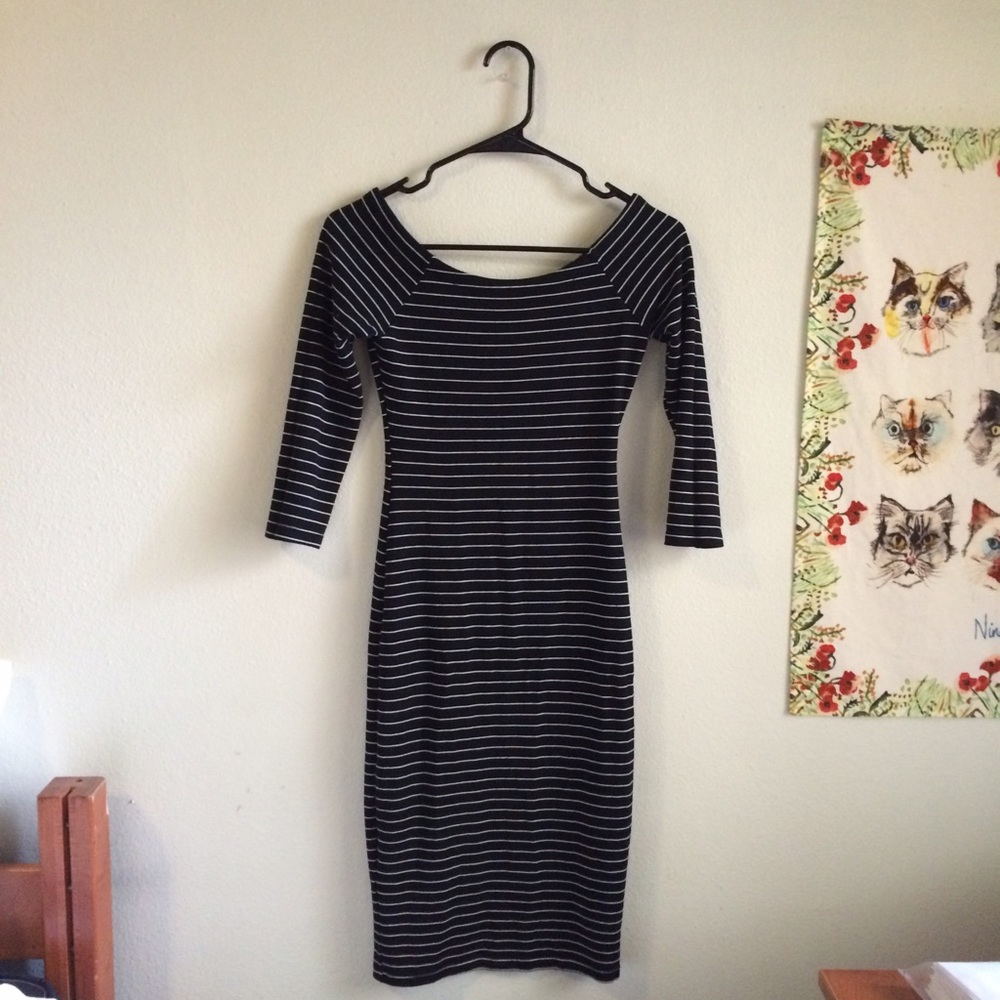 Black and White Stripped Dress
