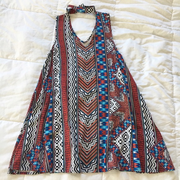 MINKPINK Dresses - MinkPink Multi Color Tribal Dress With Choker MINKPINK Dresses - MinkPink Multi Color Tribal Dress With Choker