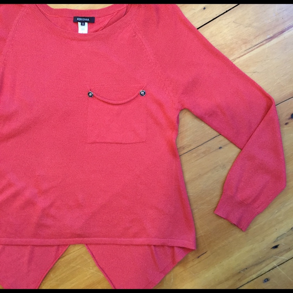 Orange Pocket Top NWOT