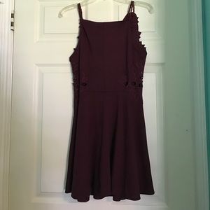 Free People Maroon open back dress