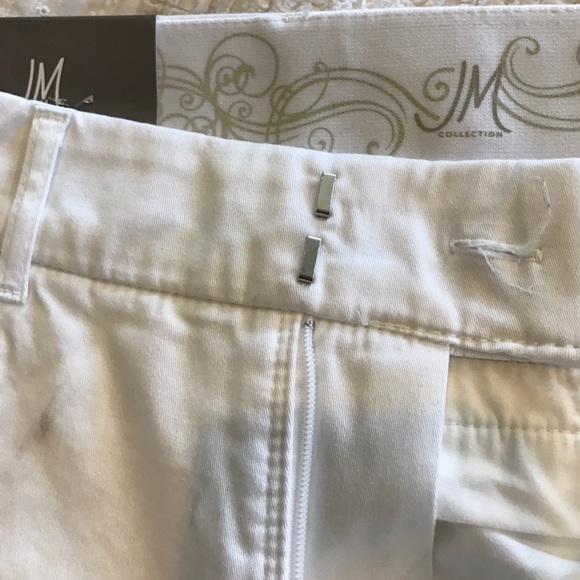 Jm Collection Petite Twill Straight-Leg Trousers - Picture 4 of 6