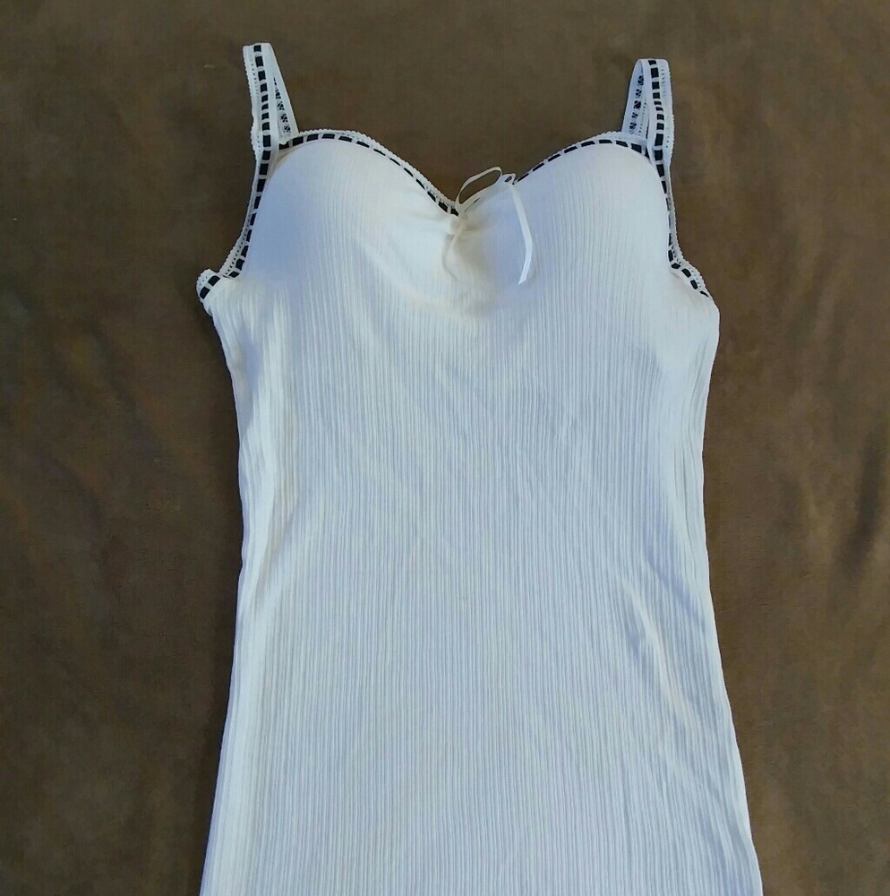 White spaghetti strap tank top