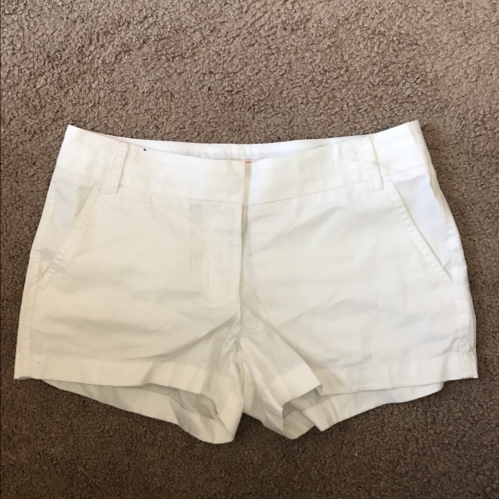 White J. Crew chino shorts