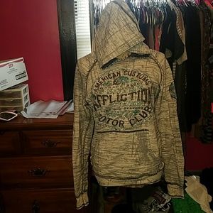 Affliction reversible hoodie