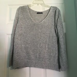 Brandy Melville Light Grey Knit Sweater