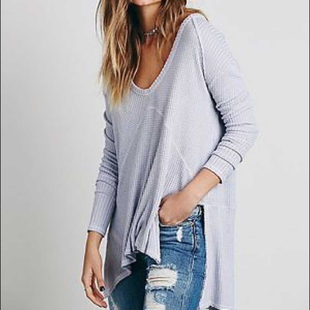 Free People thermal long sleeve shirt