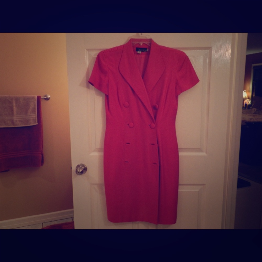 Pink Double Breasted Career Dress size 8