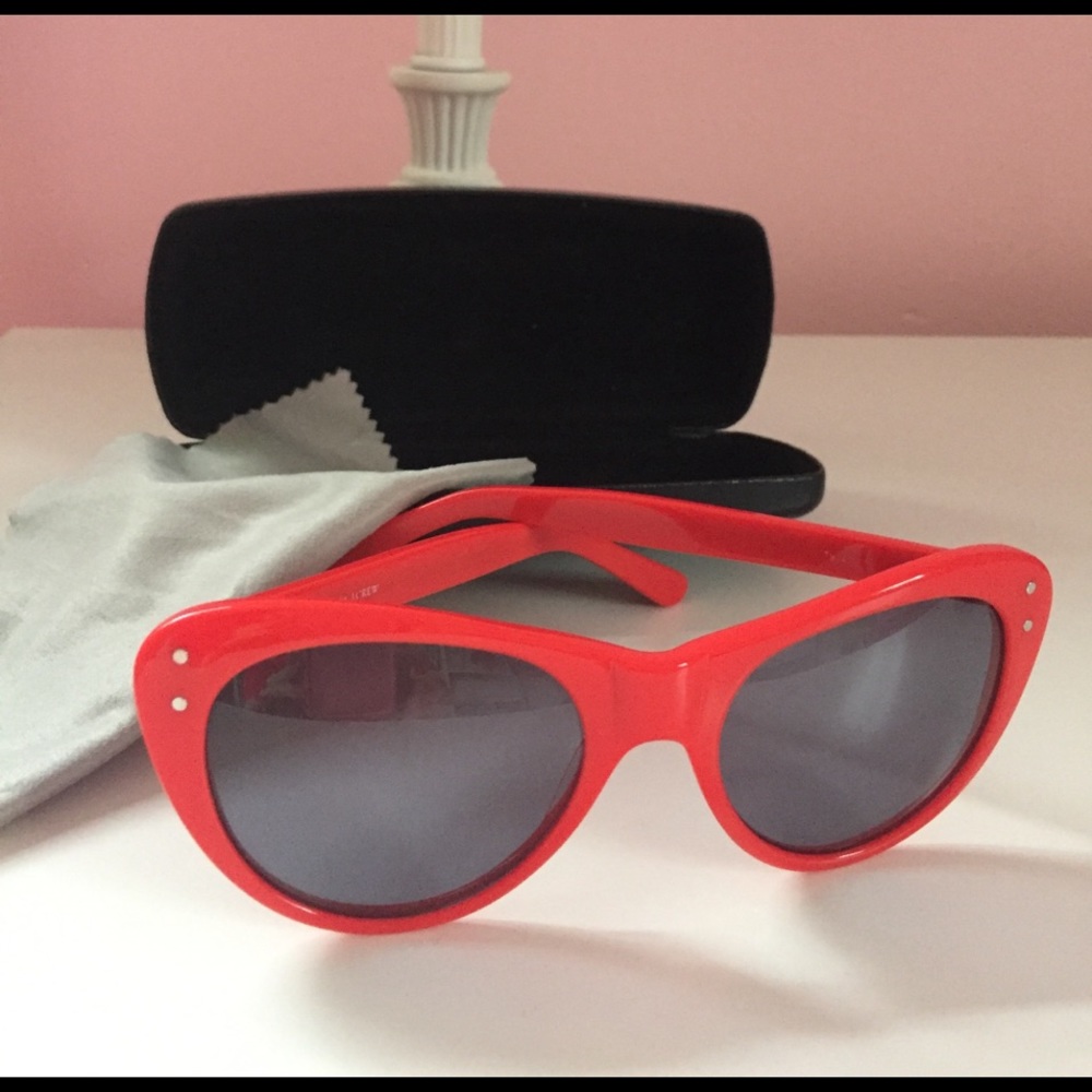 J. Crew Selima Sun Sophia sunglasses red