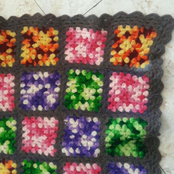 Vintage used square blanket - Picture 3 of 3