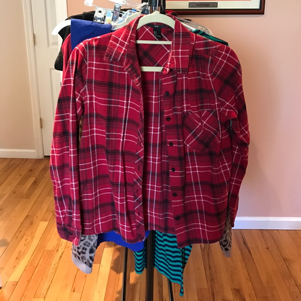 Forever 21 plaid red flannel