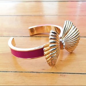 Lilly Pulitzer Gold and Pink Bow Bracelet