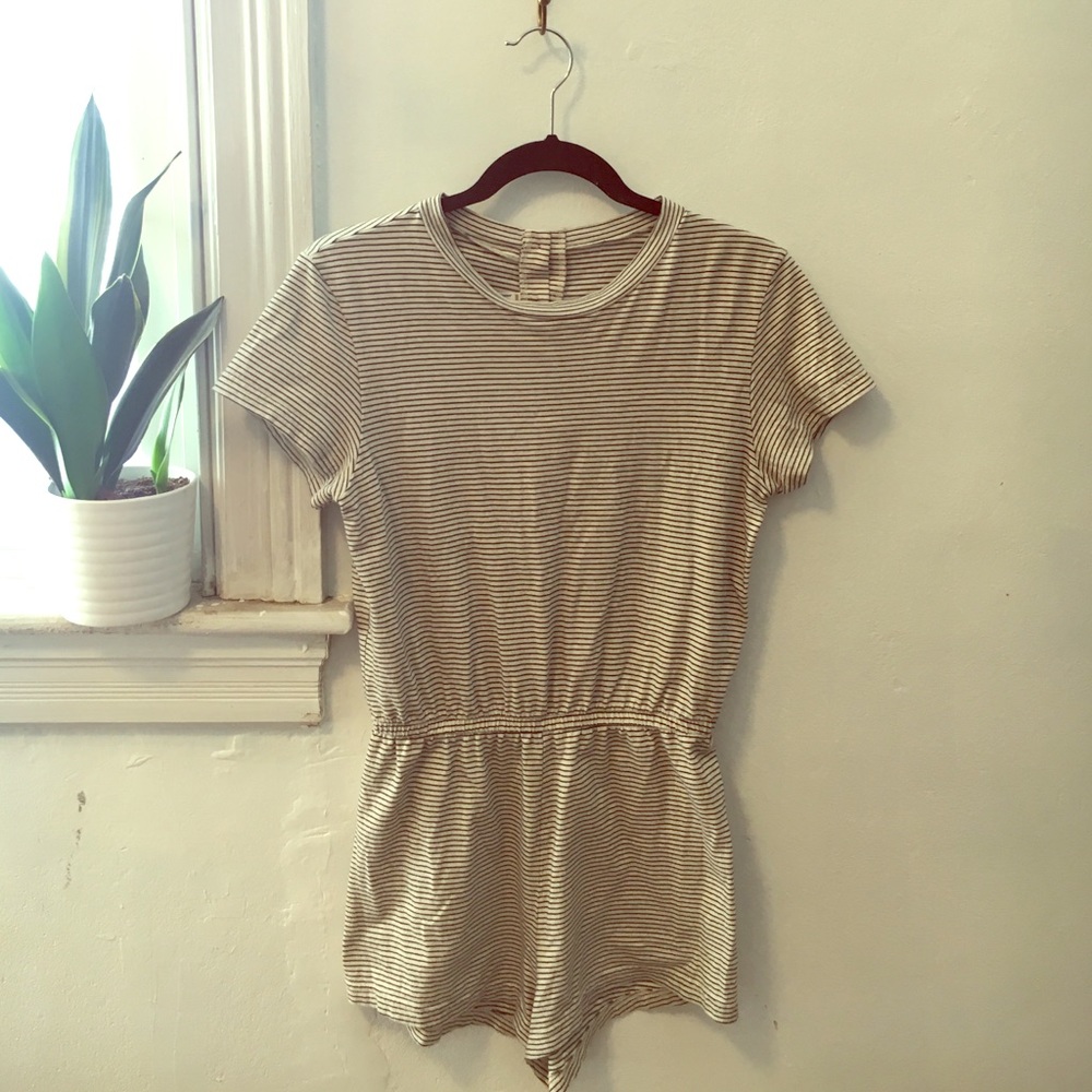 American Apparel Jersey Striped Tee Shirt Romper