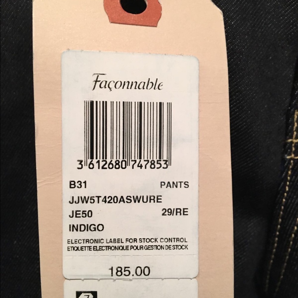 Demin  Façonnable French designer indigo 29 REG