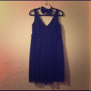 David's Bridal Short Cowl Back Bridesmaid Dress