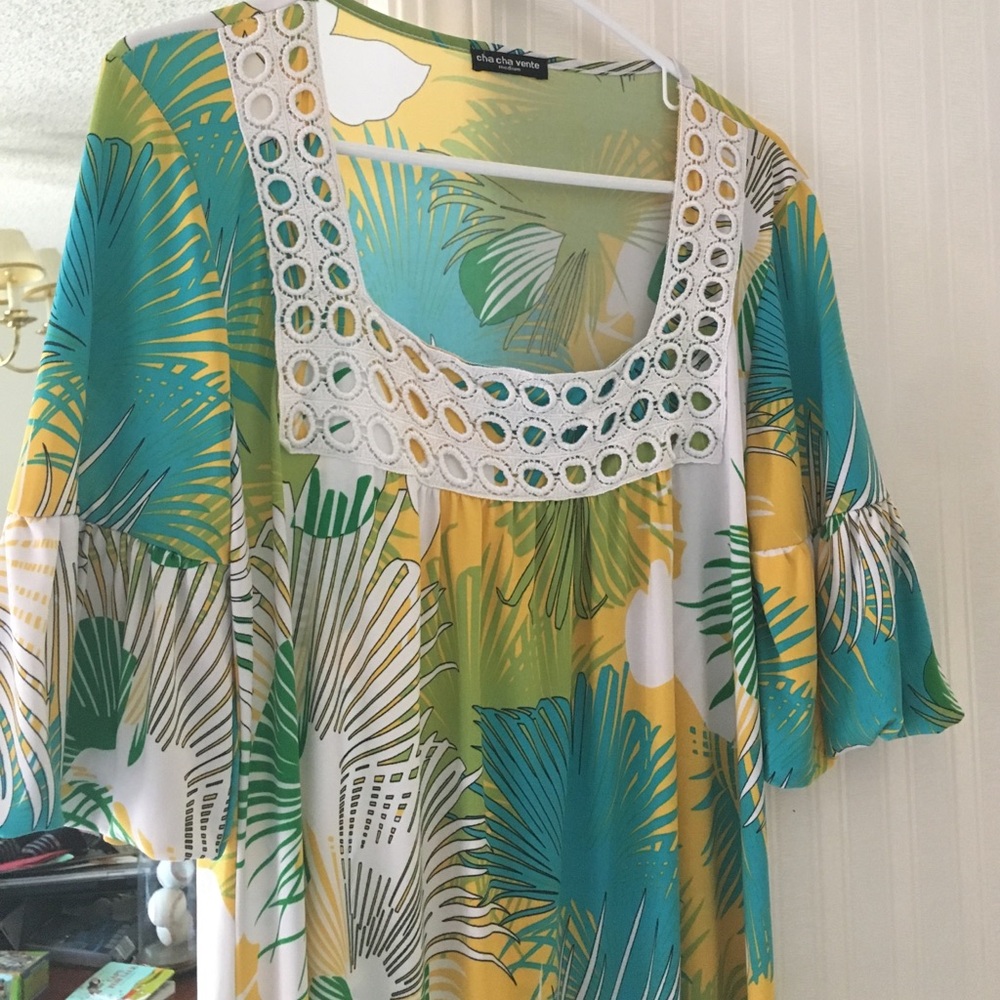 Short beachy square neck dress