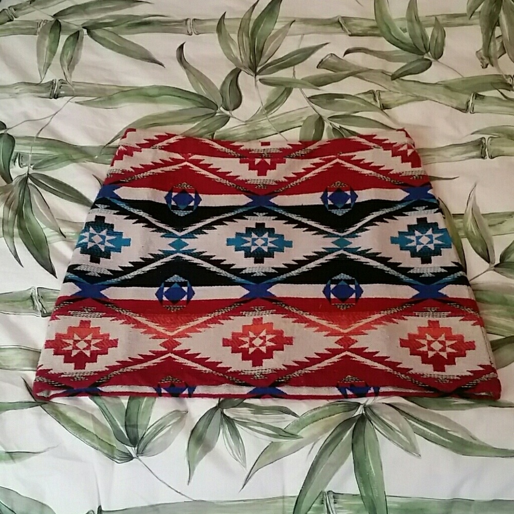 Tribal Print Miniskirt