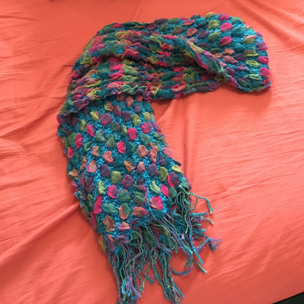 Fun multi colored scarf.