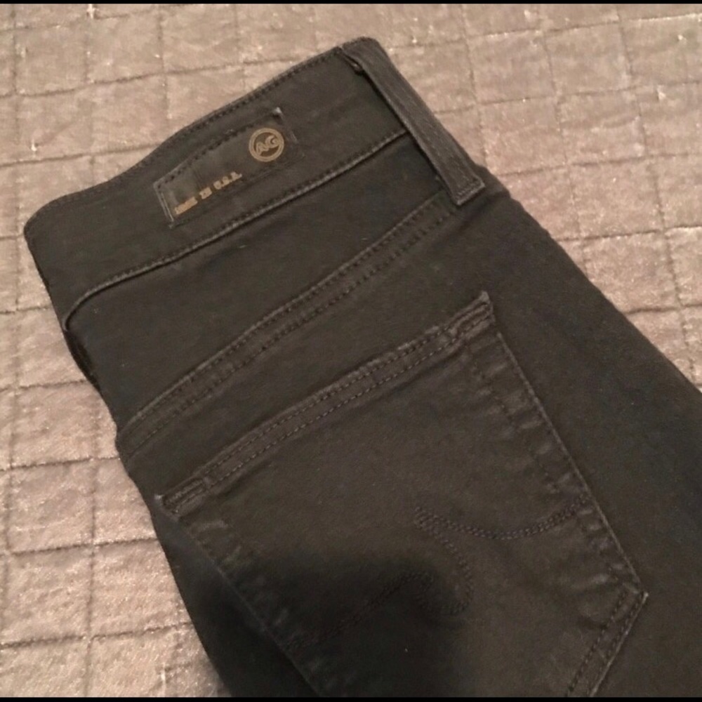 AG Farrah skinny high rise jeans in black