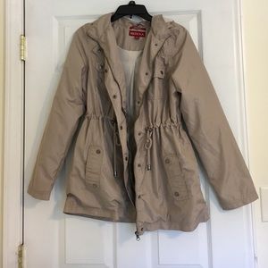Utility style rain jacket