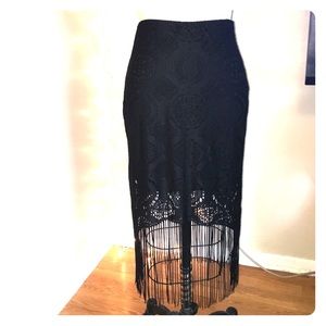 i jeans by Buffalo cut out skirt w fringe