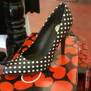 Pin Up Polka Dot Stiletto Size 10