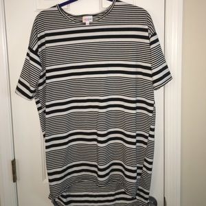 Lula Roe Irma XXS black and white striped