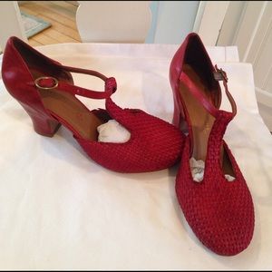 Red Italian shoes