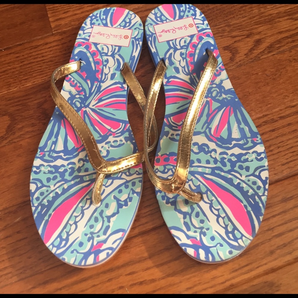Lily Pulitzer for target flip flops