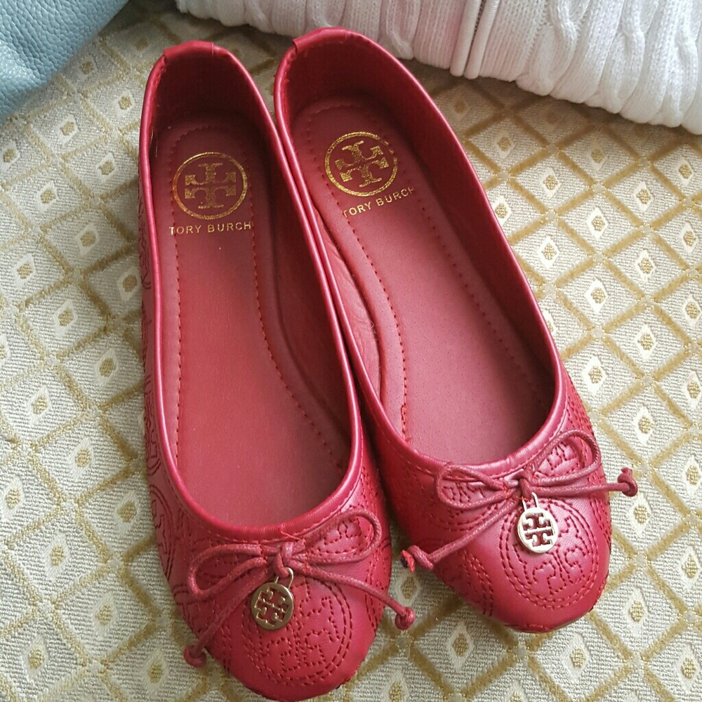 Authentic Tory Burch Red Shoes/Sandals