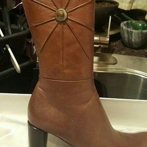 Costume National High Heel Leather Boot