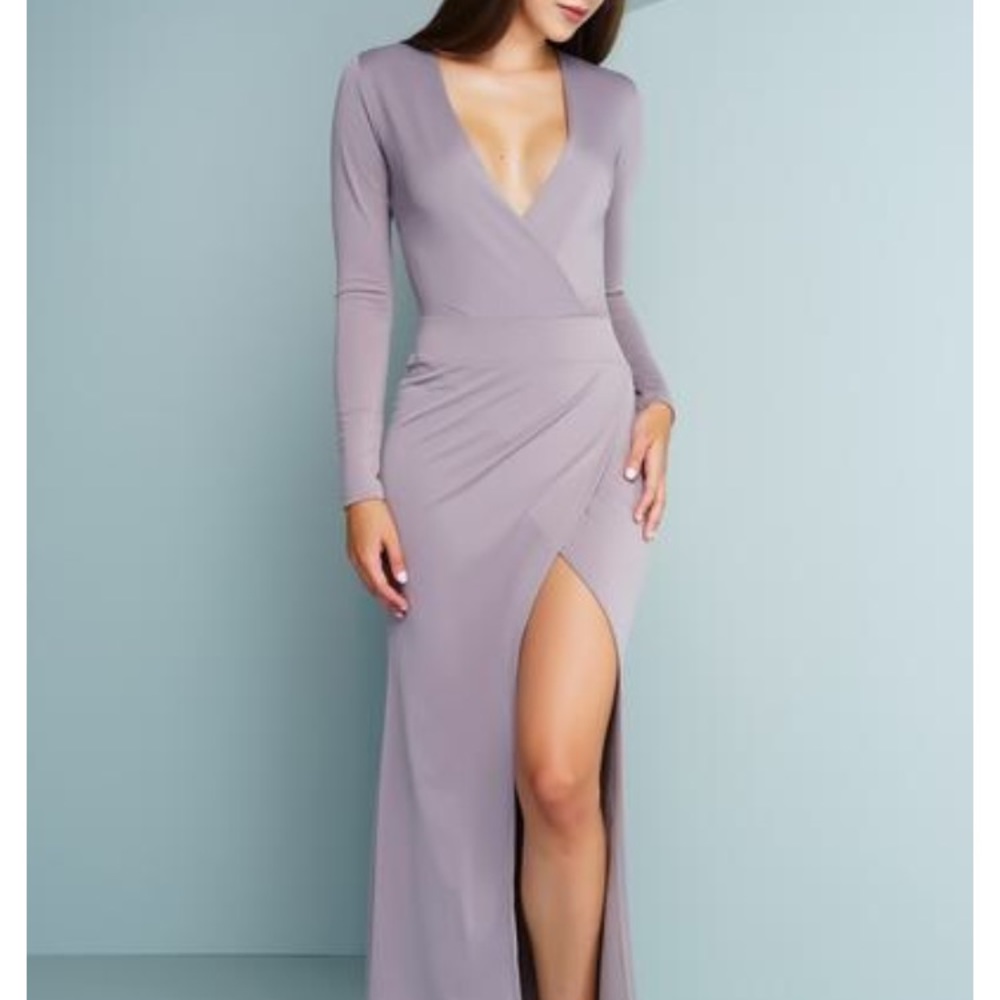 long wrap dress