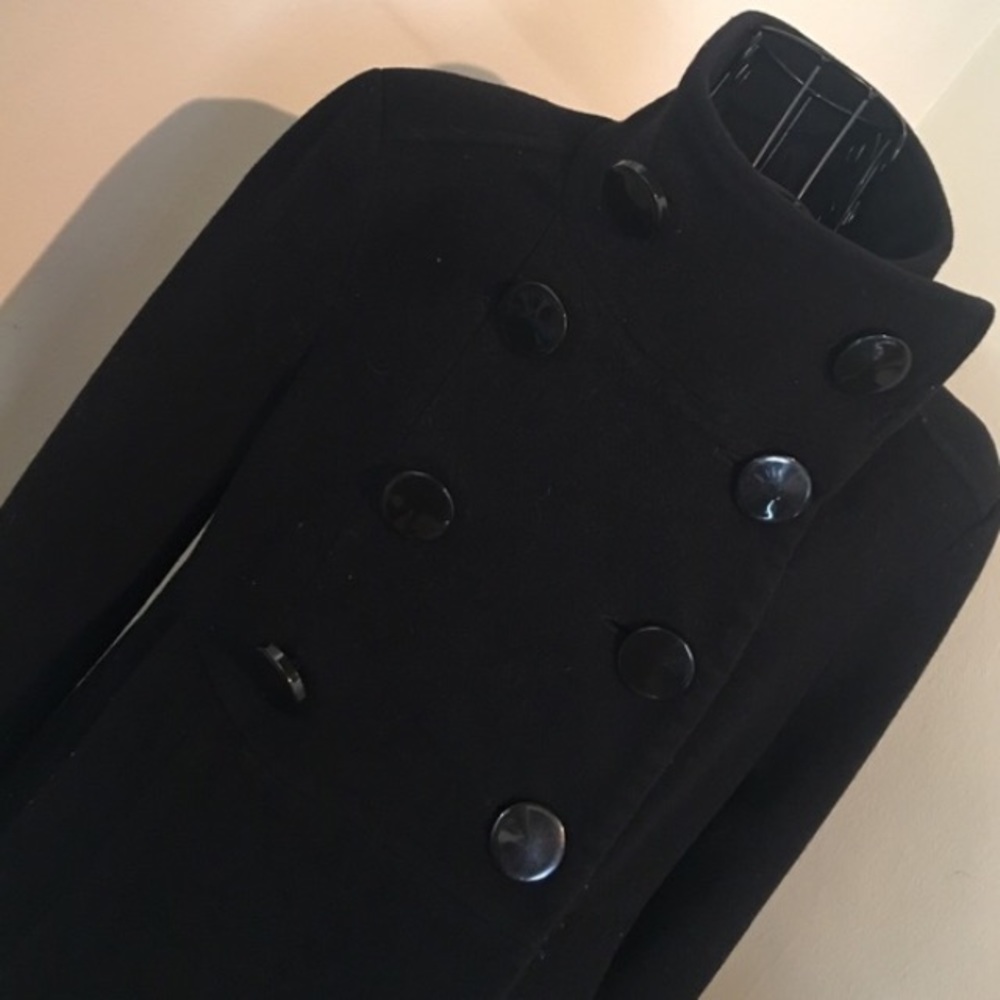 Zara black military trench coat