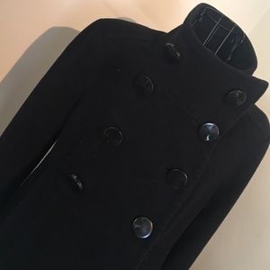 Zara black military trench coat