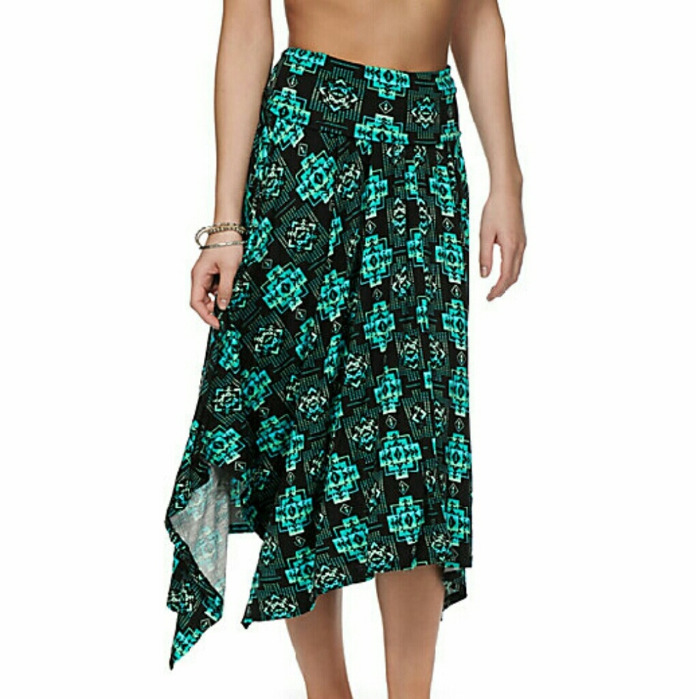 Mint & Black Tribal Skirt