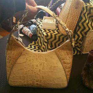 Authentic Brahmin Croc Leather Bag