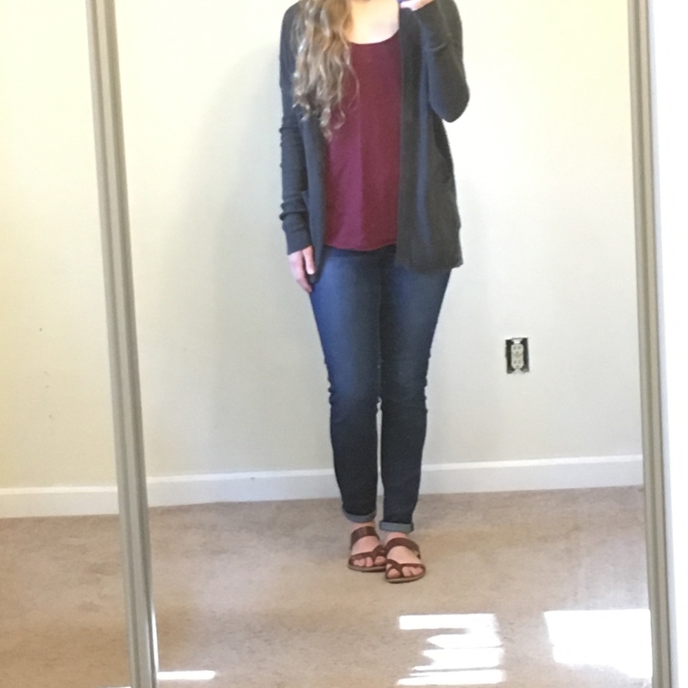 Gray cardigan