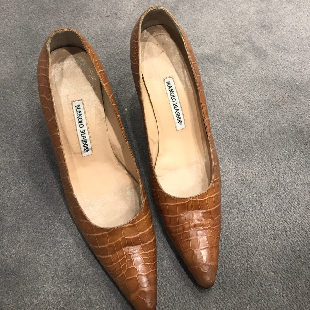 Manolo Blahnik Alligator Pumps