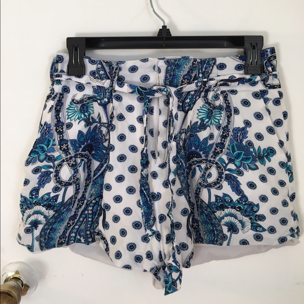 Boutique High Waisted Patterned Shorts