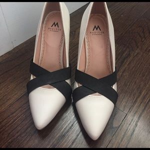 White and black pumps worn only once!