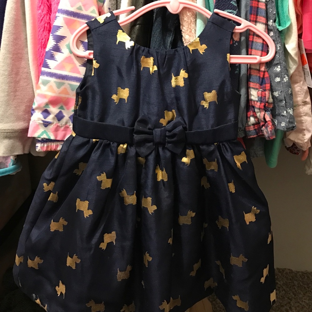 Gymboree blue and gold dress