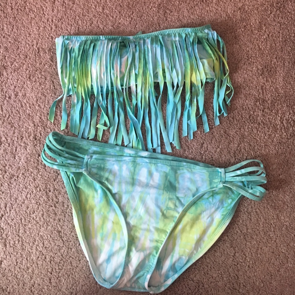LUCKY FRINGE SWIMSUIT, like new!