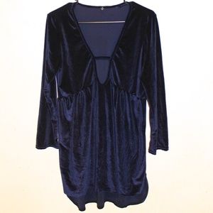 Low cut velour dress