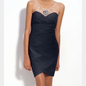 Adrianna Papell Illusion Bodice Dress. 10