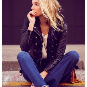 Free People Asheville Vegan Leather Jacket NWT