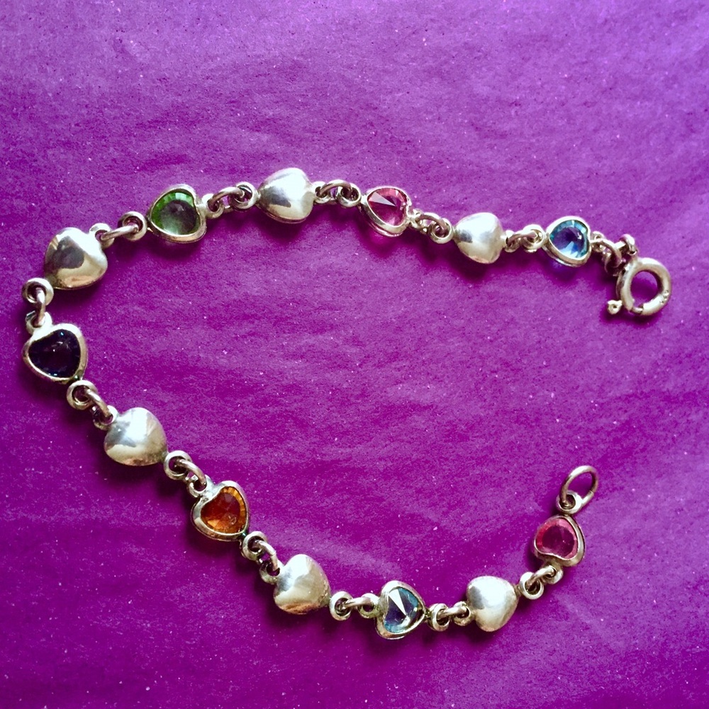 Sterling Silver Bracelet -Semi Precious Stones