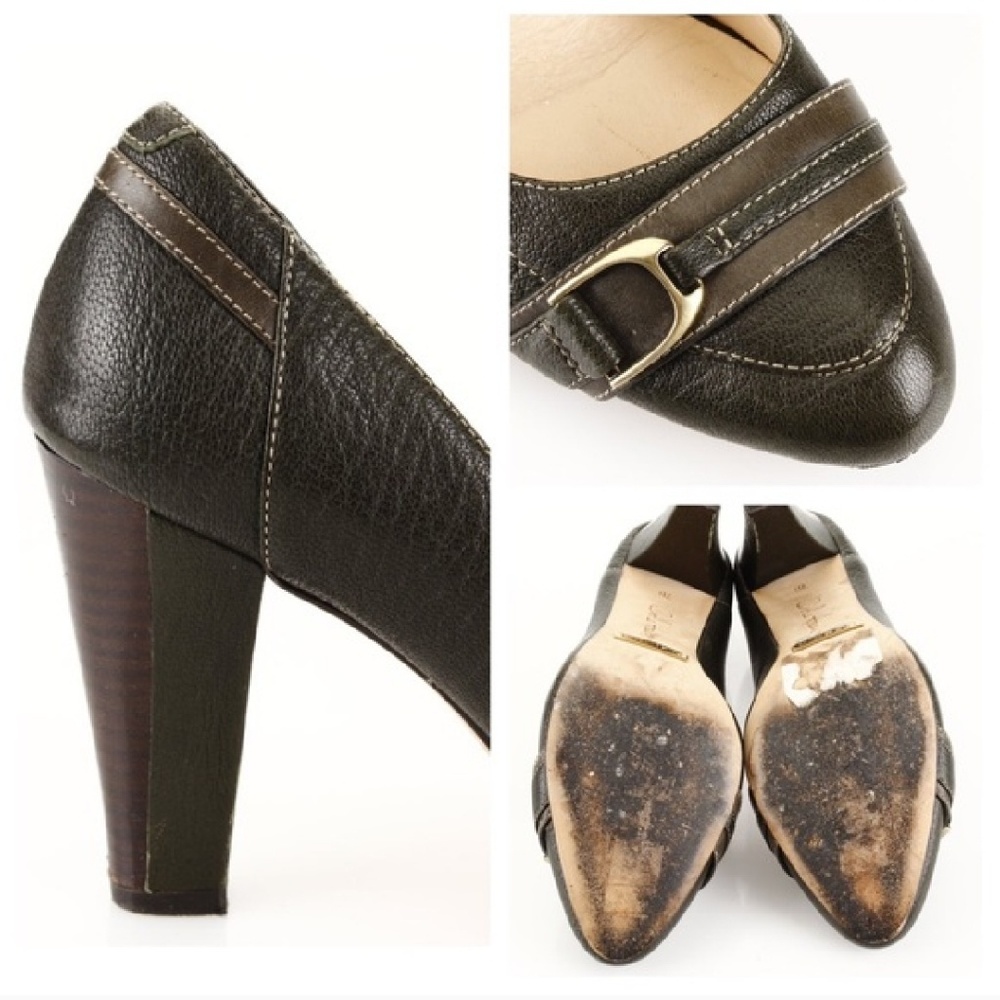 Cole haan dark green heels - Picture 3 of 5